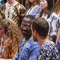 Photo of the Macalester African Music Ensemble