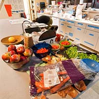 Photo of a countertop full of vegetables