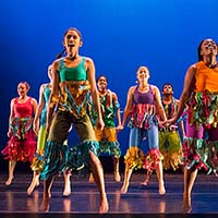 Photo of a group of dancers on stage