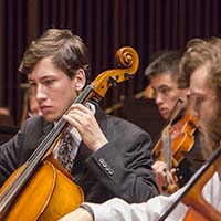 Photo of students in an orchestra