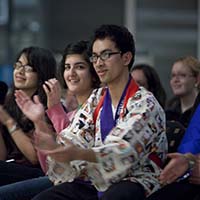 Photo of students applauding