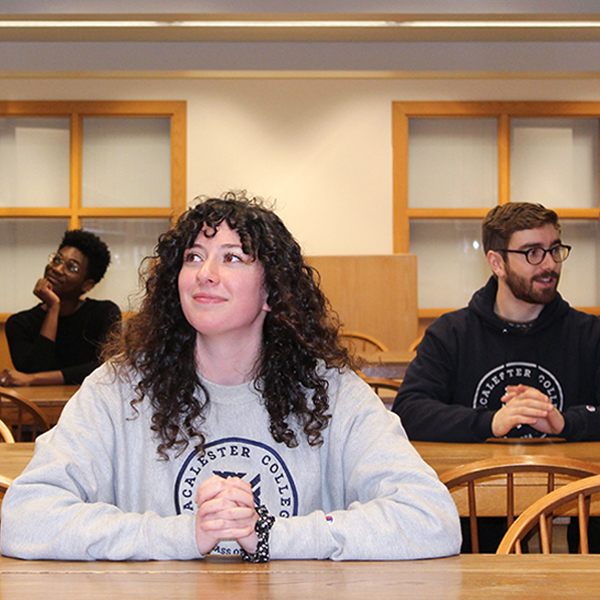 Macalester Students in Library