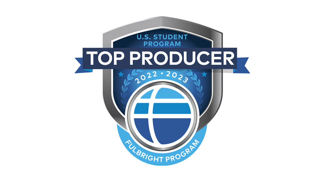 Fulbright logo that says U.S. Student Program Top Producer 2022-2023