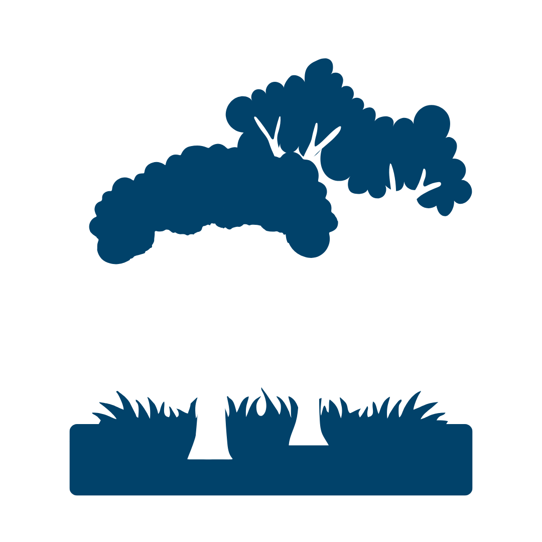 icon showing two trees, grass, and the sun