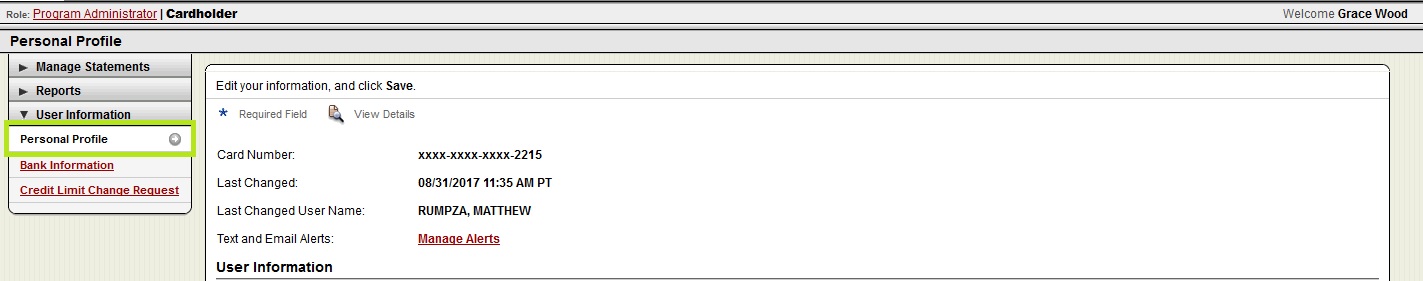 Pcard Limits Verification and Available Credit