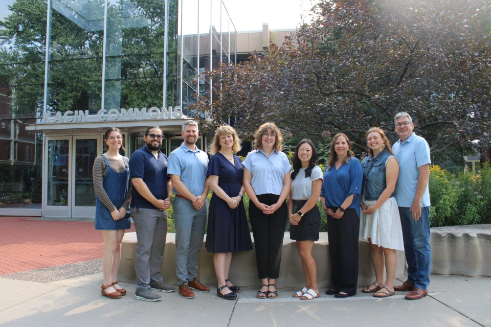 Career Exploration staff members standing in front of Kagin Commons