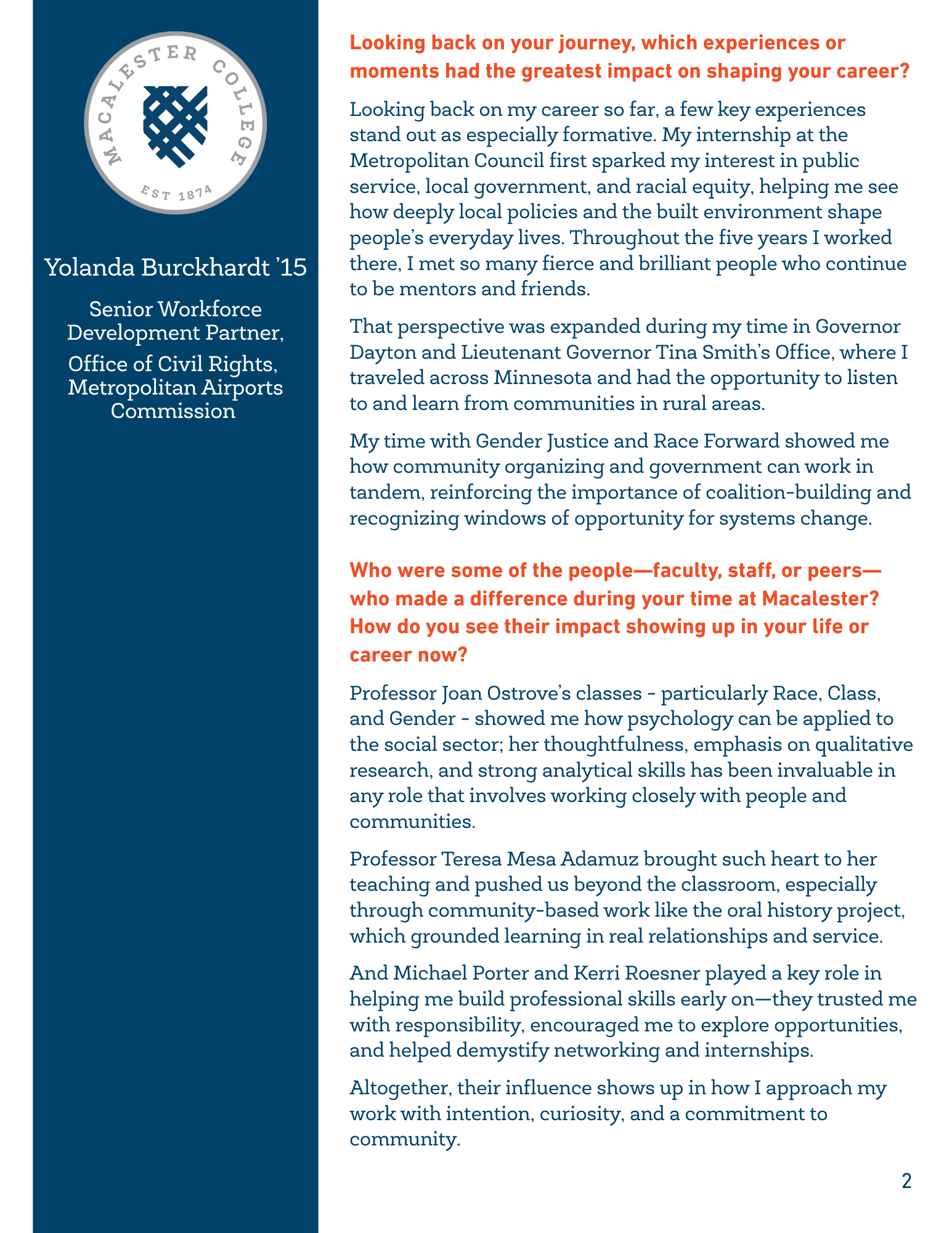 Burckhardt alumni profile page 2 - view PDF for full text