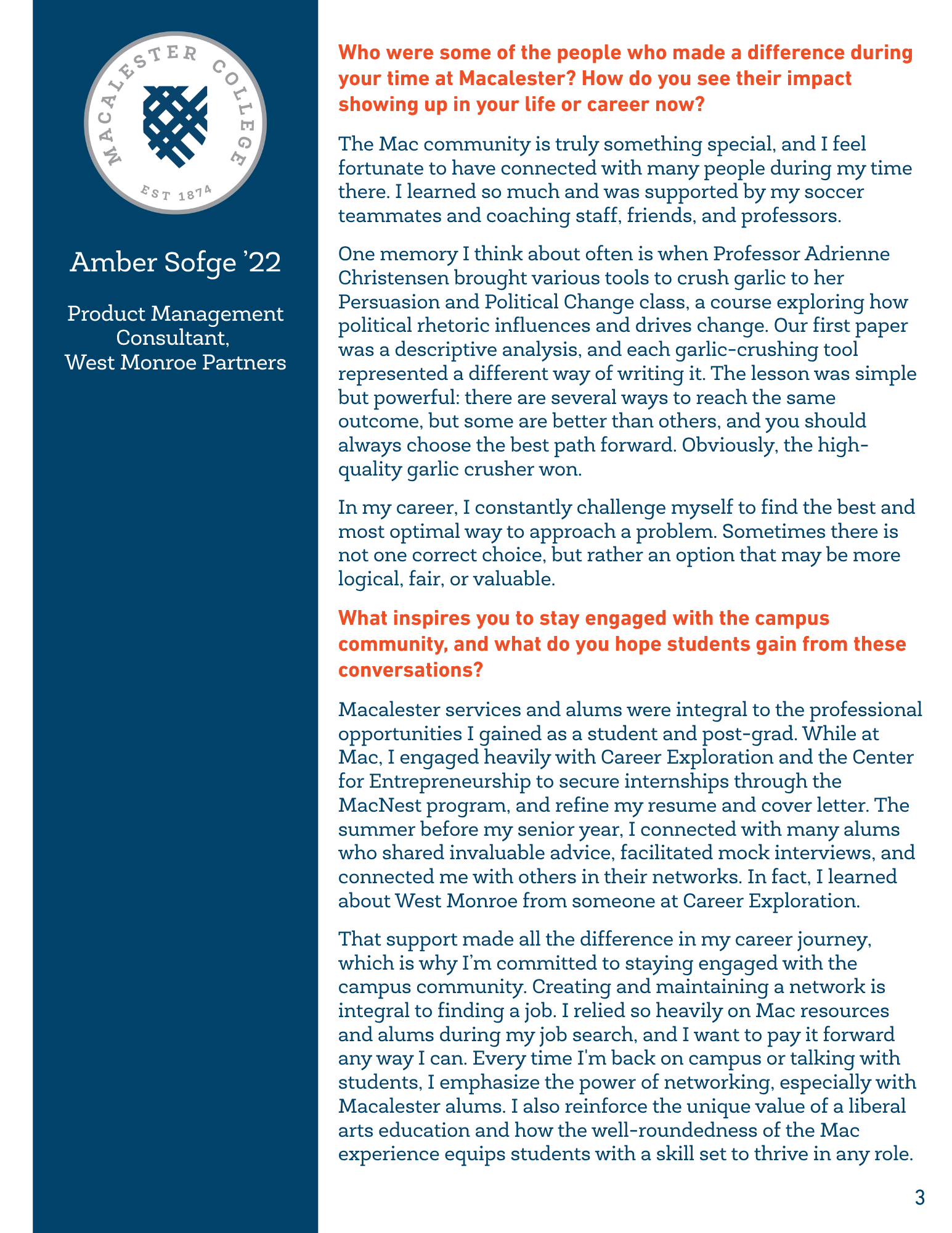 Sofge alumni profile page 3 - view PDF for full text