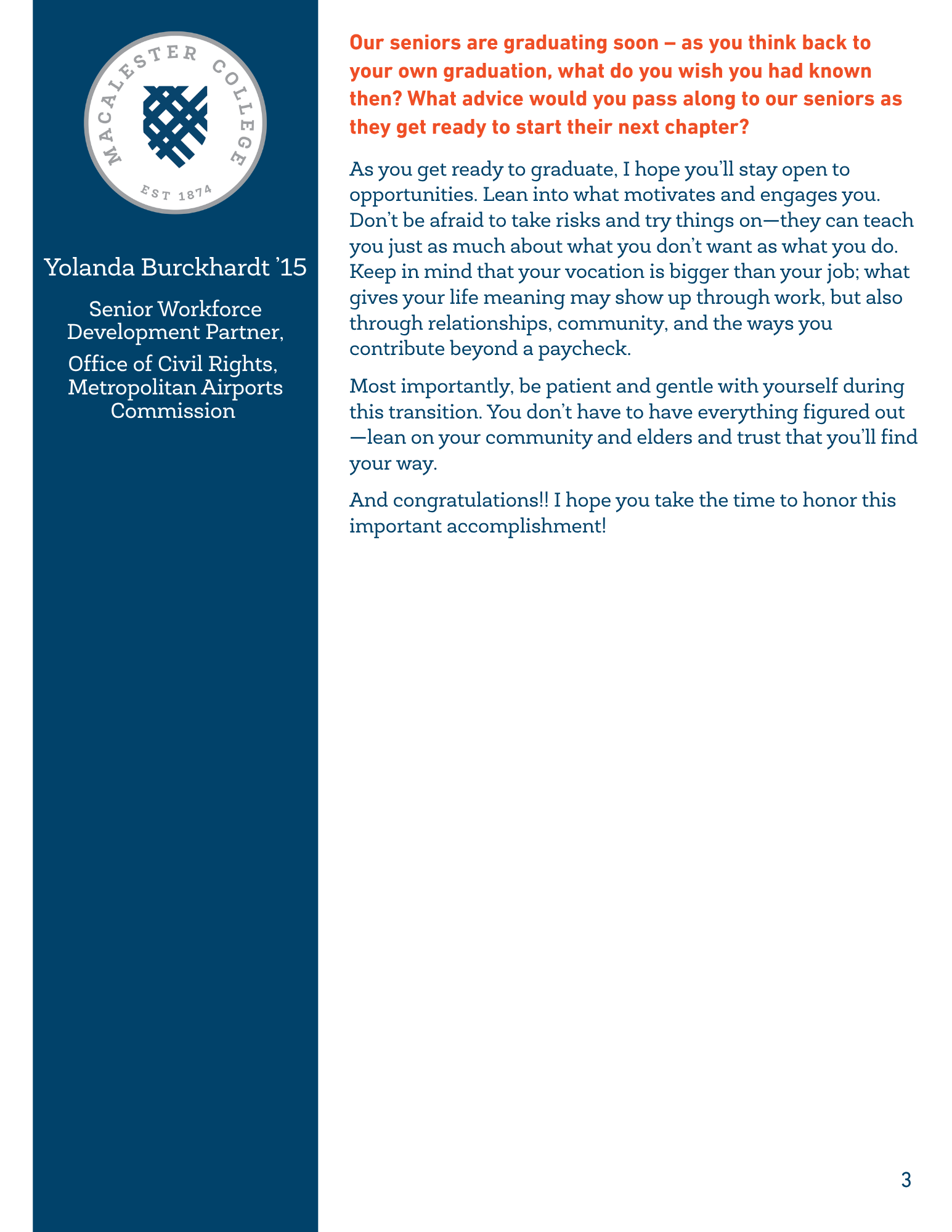 Burckhardt alumni profile page 3 - view PDF for full text