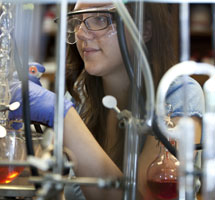 Michelle Neary in lab