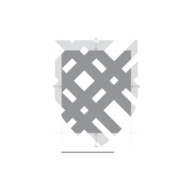 Shield with the edges grayed out, as if they were cropped.