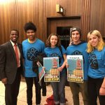 Students pose with Mayor Melvin Carter