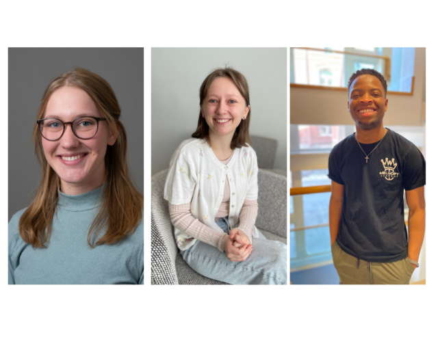 Portraits of three students featured in the article