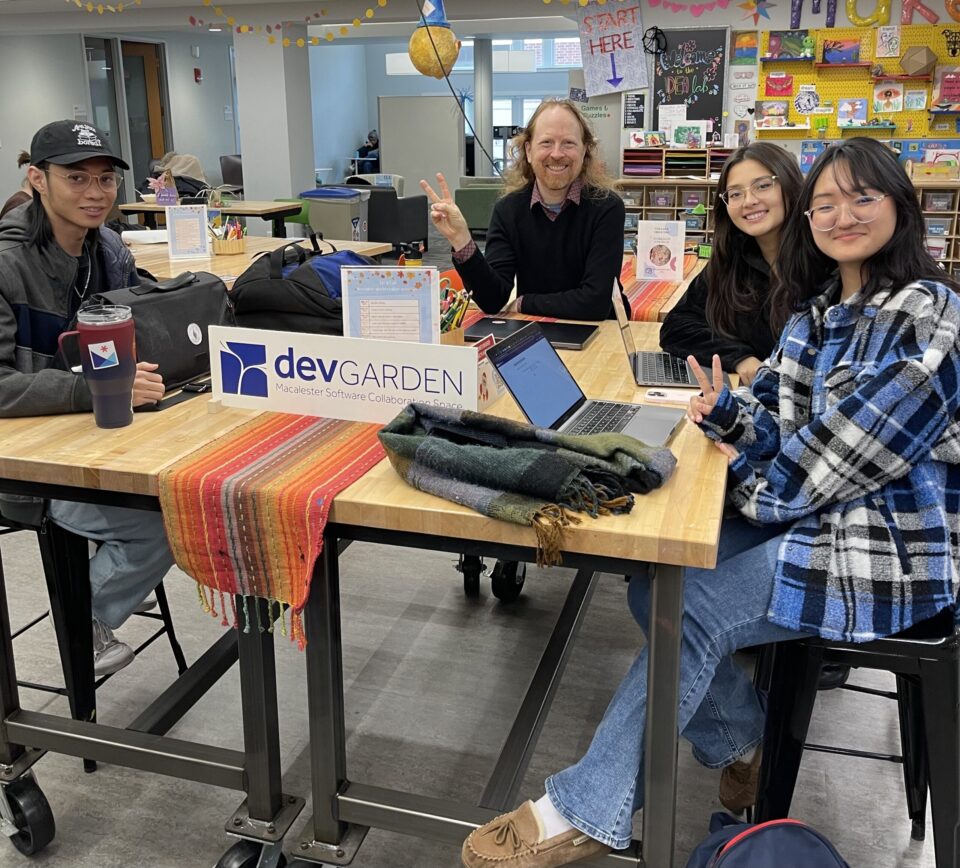 Four people in the Idea Lab for Dev Garden
