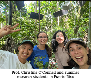 Prof. Christine O'Connell and summer students in Puerto Rico