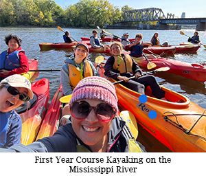 First Year Course Kayaking on the Mississippi River