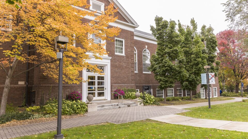Weyerhaeuser hall in fall