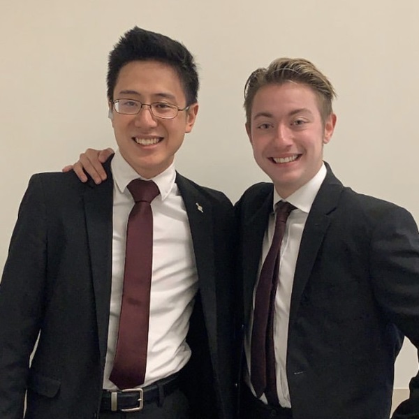 Two members of Macalester's Moot Court team.