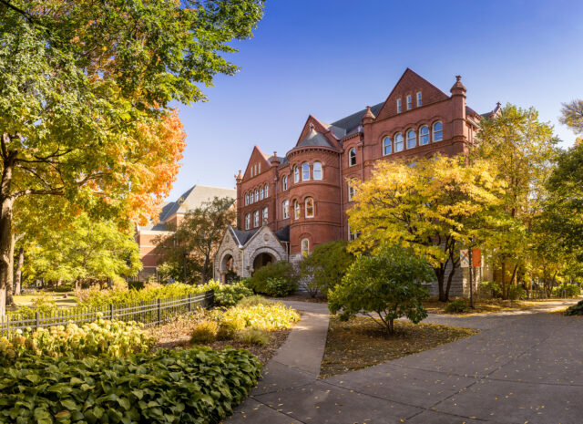 Old Main Building on Macalester Campus