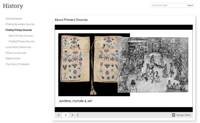 Finding primary sources: hand drawn image of dancers in the 19th century, beside a hand painted book cover.
