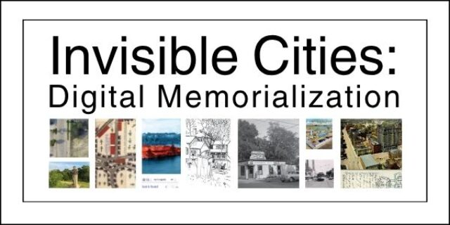 Invisible cities digital memorialization. collage of photos and screenshots of twin cities history.