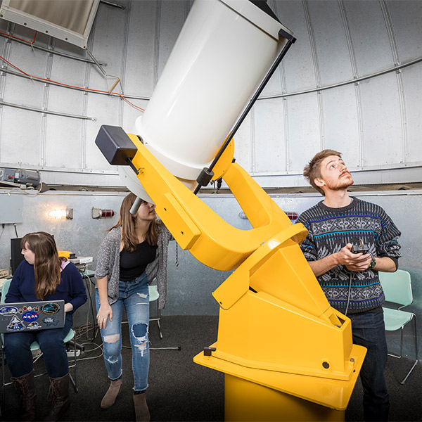 Students using the observatory.