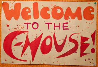 Welcome to the C-House sign