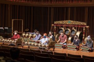 Asian Music Ensemble performing on gamelan