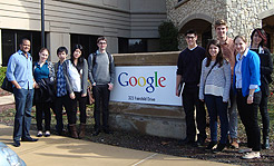 Photo of students at Google headquarters.