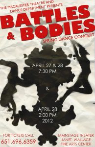 Theatre and Dance Department Presents “Battles and Bodies” Spring Dance Concert April 27-28