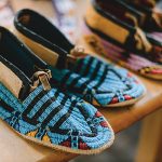 Photo of blue beaded moccasisn