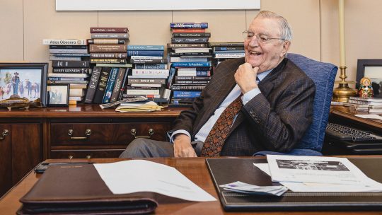 Walter Mondale in his office