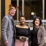 Phil Geier and President Rivera with a student