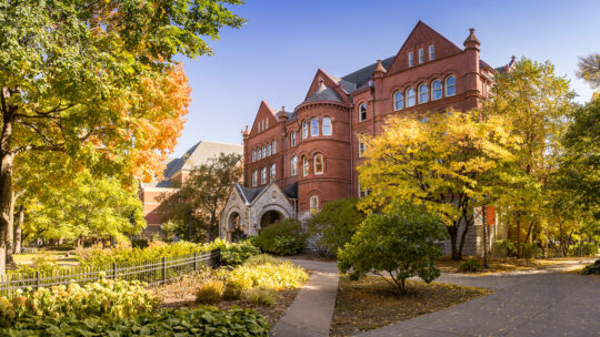 Macalester campus during the fall season