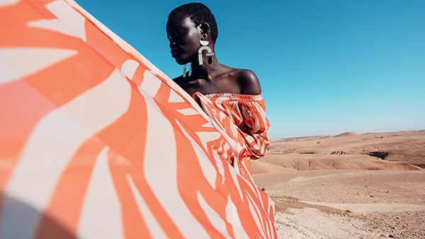 Model wearing a DIARRABLU dress