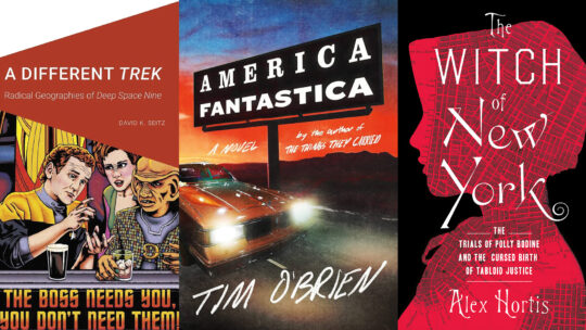 Book covers of A Different Trek, America Fantastica, and The Witch of New York