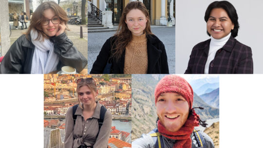 Collage of 2024-25 Fulbright Award recipients from Macalester