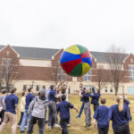 Students play Pushball on Shaw Field