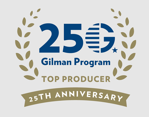 Gilman Scholar Top Producer logo