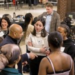 Tonderai Chikuhwa talks to four students