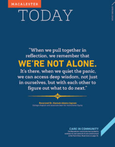Spring 2026 Macalester Today cover