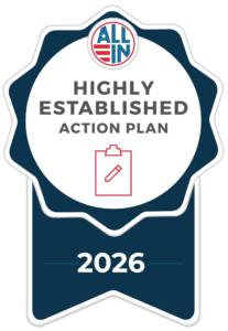 ALL IN Action Plan badge