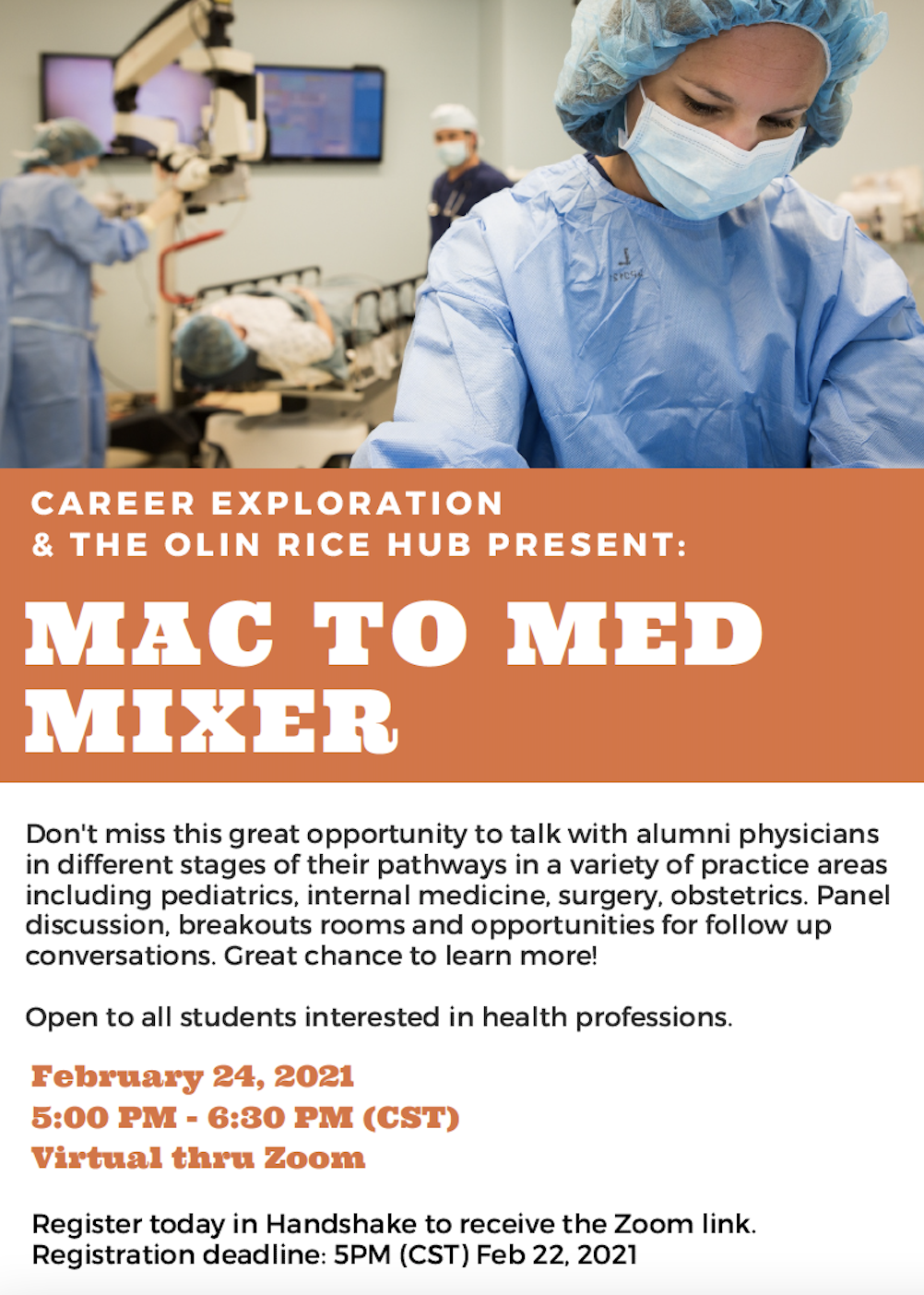 Scan of Mac to Med Mixer poster.