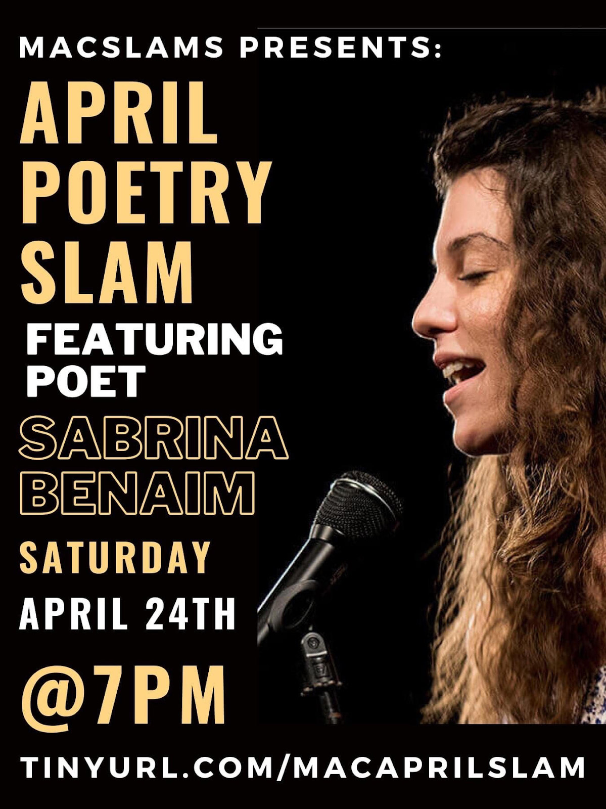 Scan of the April Poetry Slam poster.