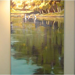 River's edge painting