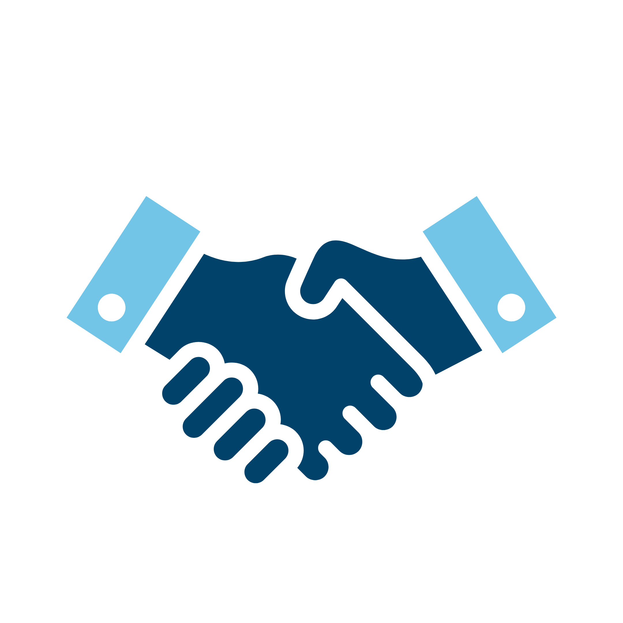 Icon of two hands shaking