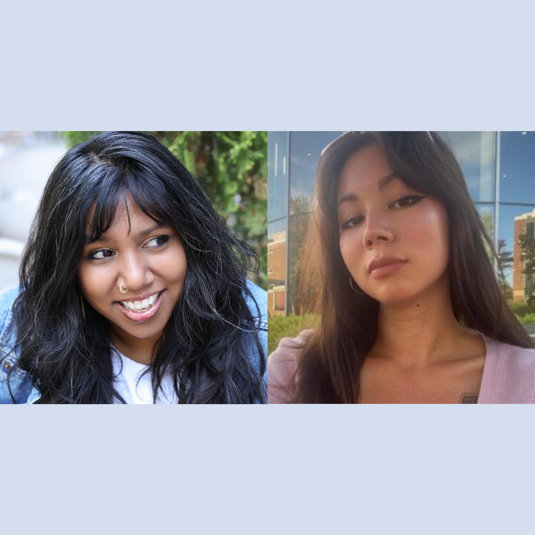 Professors Aurora Masum-Javed and Cody Klippenstein's headshots, side-by-side