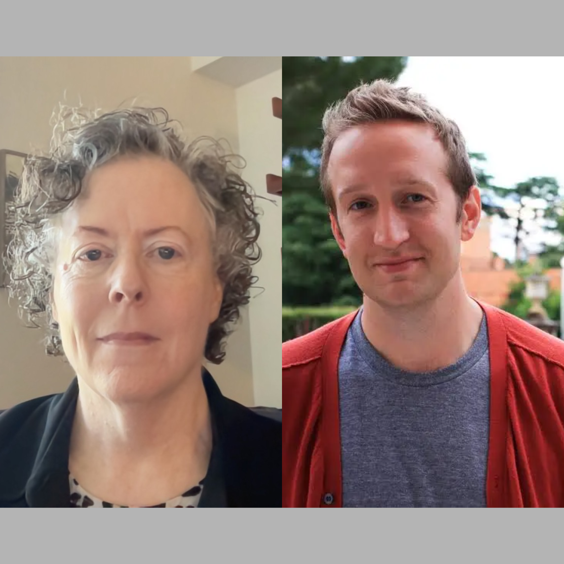 Headshots of Professors Daylanne English and Peter Bognanni