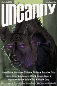 Cover of Uncanny Magazine Featuring Shoutout to Professor Emma Törzs